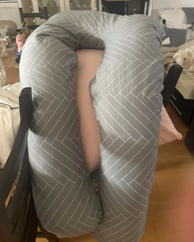 Coussin de grossesse en U Berceline, photographié par une acheteuse (Allemagne)